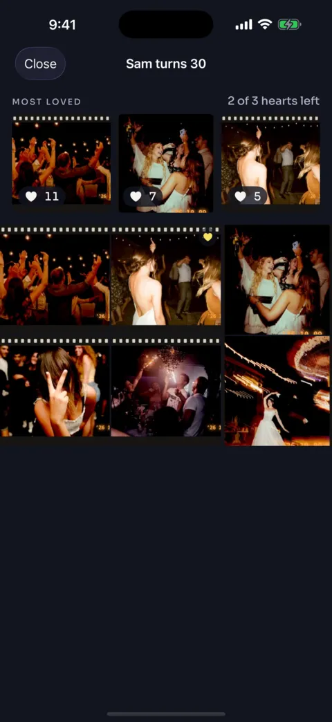 The gallery of everyone’s shots after the door opens